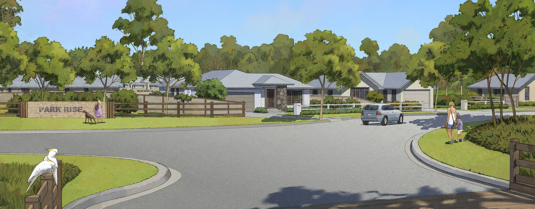 Artist impression of Parkrise Woodford entry